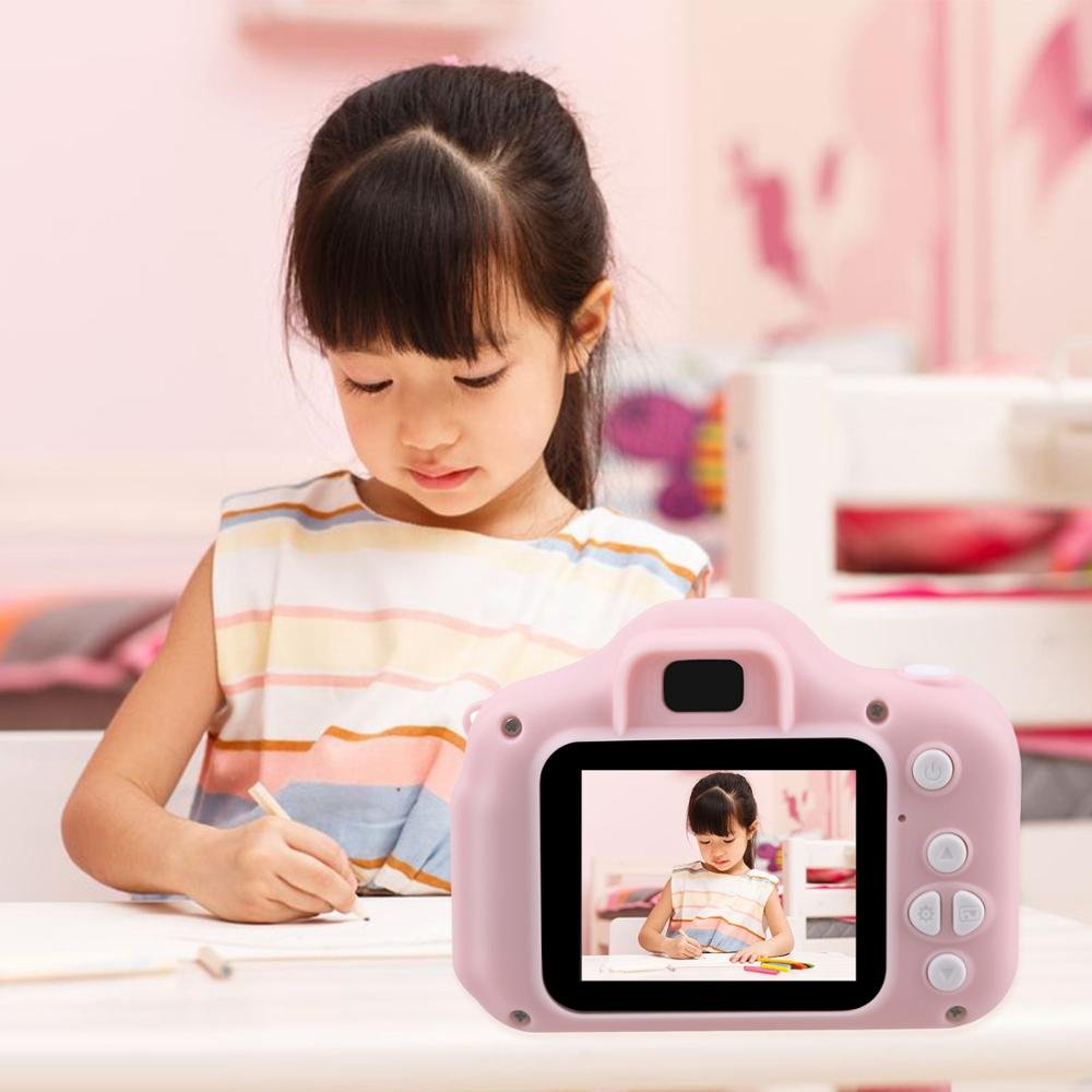 2024 Children Mini Cartoon Photo HD Screen 720p Projection Video Digital Child-friendly camera