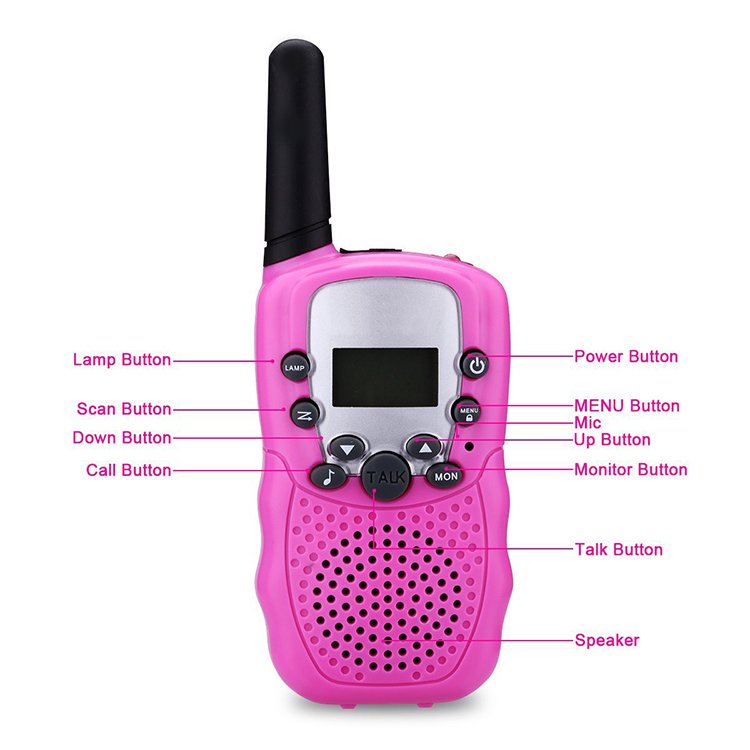 High Quality Kids Walkie Talkie 3 Miles Range 22 Channels Built in Flash Light for Kids