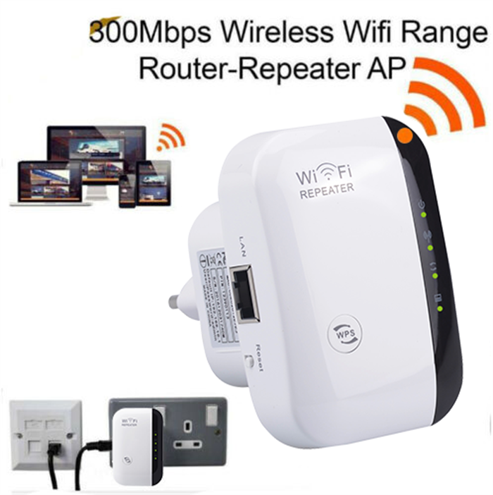 Wifi Extender 300Mbps Wireless Wifi Range Router- Repeater AP