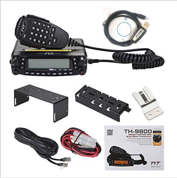 Original TYT TH9800 Quad Band 50w Crossband Ham Long Distance PTT radio With FM Function