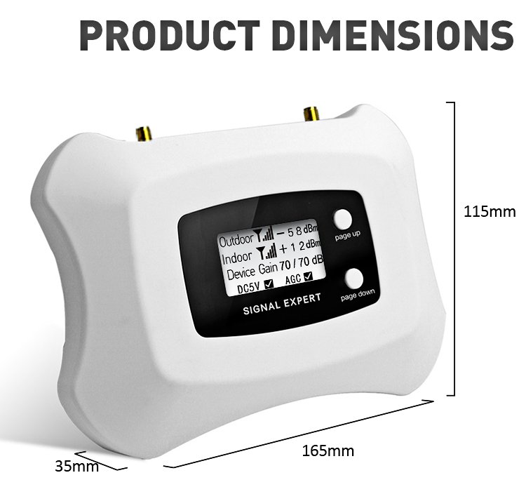 Cell Phone Signal Amplifier PRODUCT DIMENSIONS