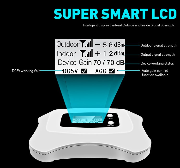 home cell signal amplifier super smart lcd